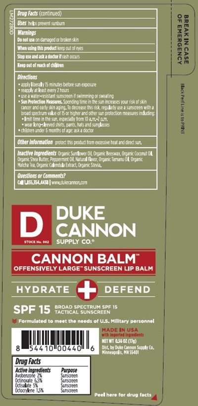 Tube Label (Duke Cannon Spf 15 Cannon Balm Label   Lm27280d)